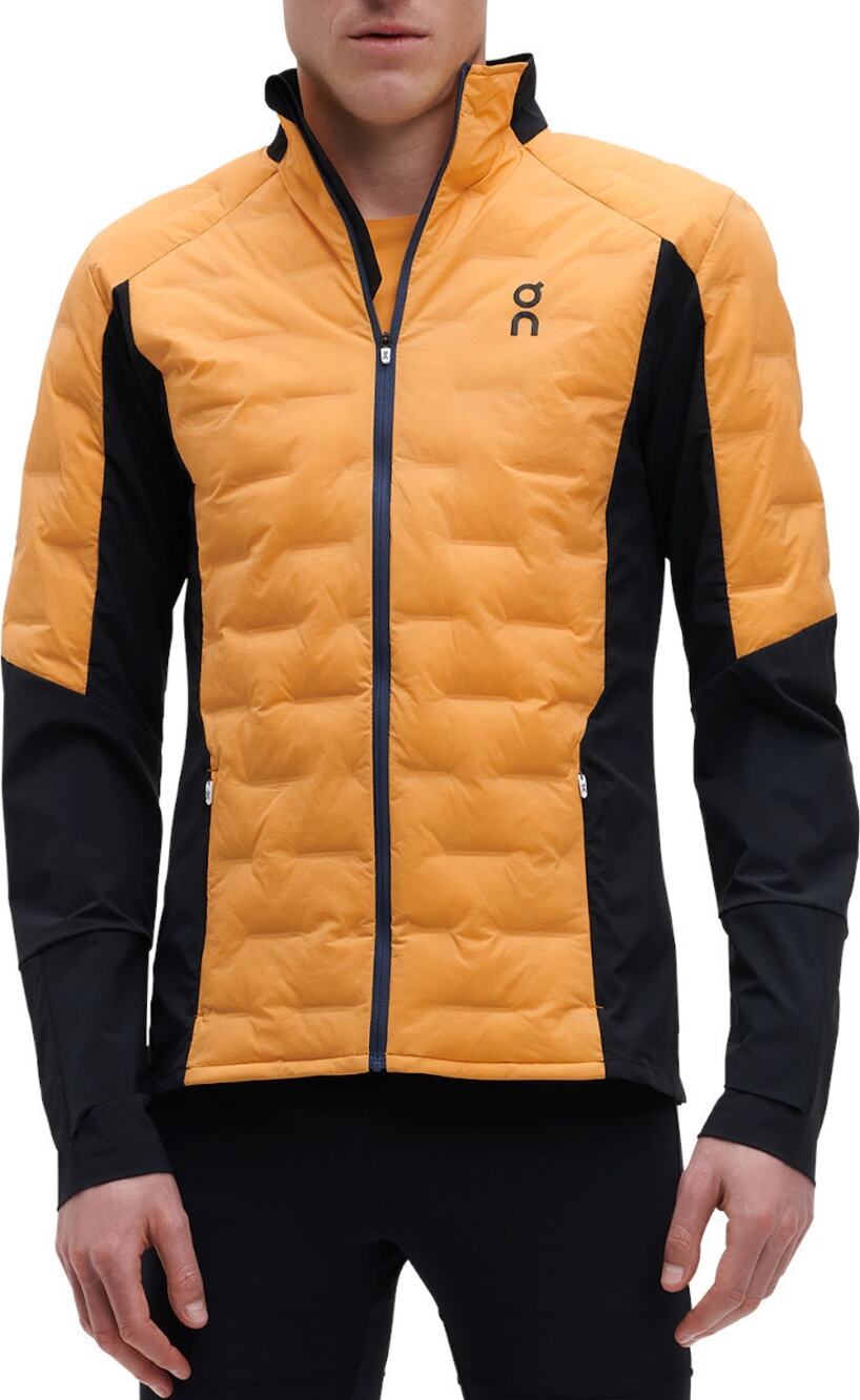 ON Running Climate Jacket in Mango Orange Gold Mens Sz M Running Puffer GREAT!
